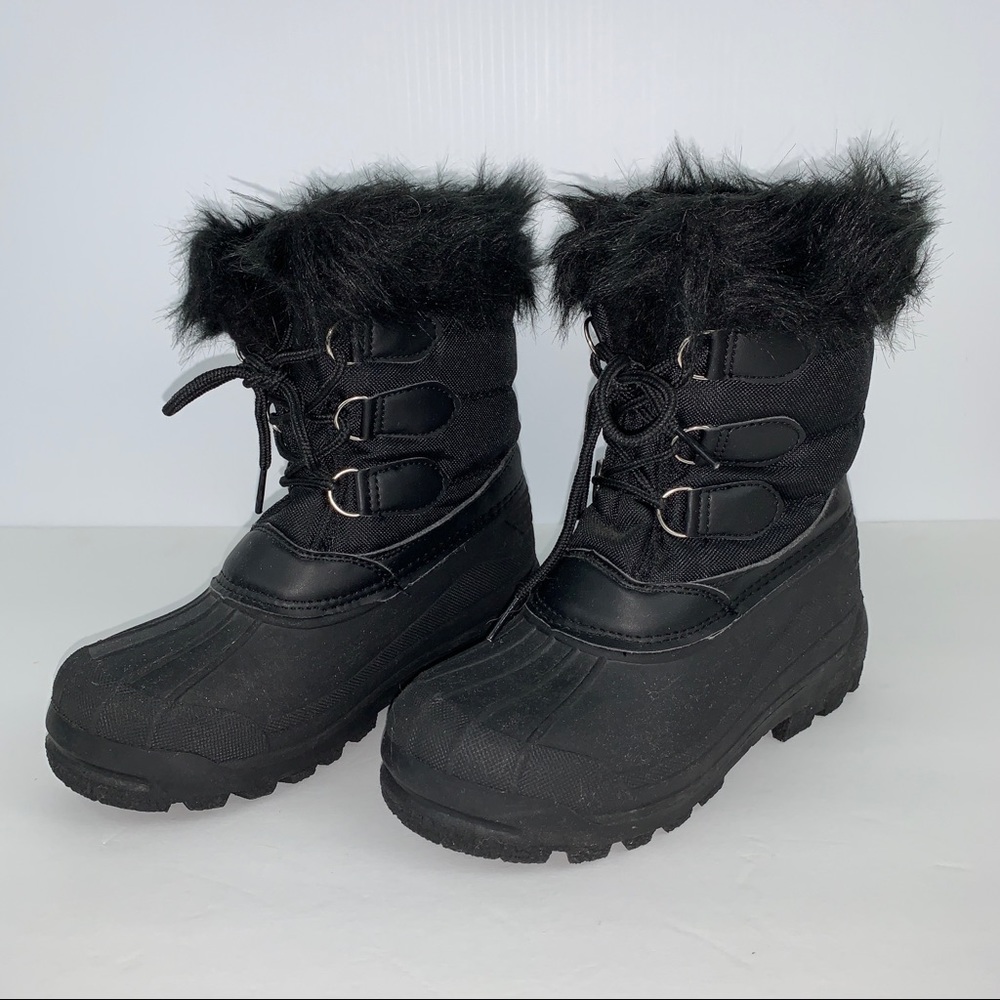 I Heart YoKids Black Lined Snow Boot Size 3